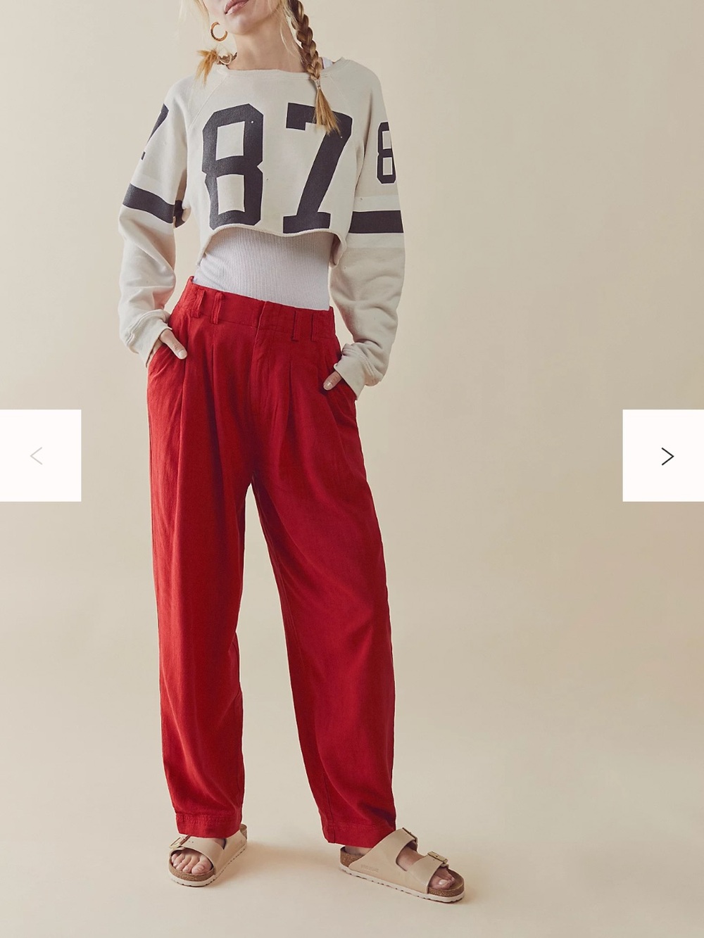Free People Calla Pleated Trousers